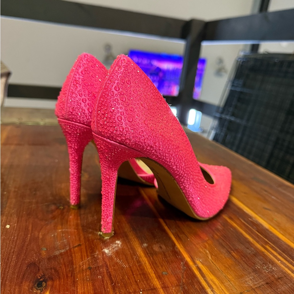 INC International Concepts Pink Glitter Heels